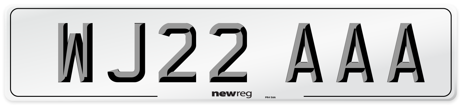 WJ22 AAA Number Plate from New Reg